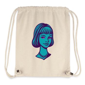 Lady Portrait 60s Pop-Art II - Stanley/Stella recycelter Gym Bag - Naturweiß - Vorne
