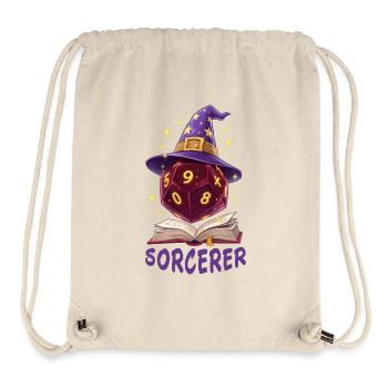 W20 schwebend über Buch – Sorcerer Cartoon - Stanley/Stella recycelter Gym Bag - Naturweiß - Vorne
