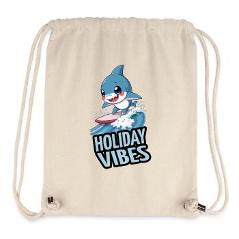 Surfender Hai - Holiday Vibes  - Stanley/Stella recycelter Gym Bag - Naturweiß - Vorne