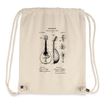 Mandolinen-Vintage-Bauplan - Stanley/Stella recycelter Gym Bag - Naturweiß - Vorne