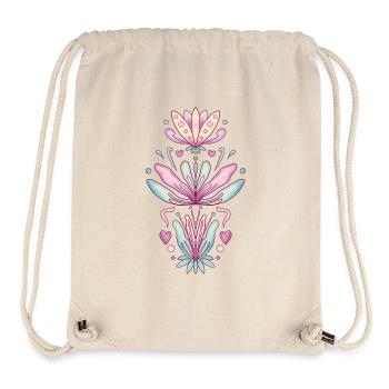 Namaste Blüten - Stanley/Stella recycelter Gym Bag - Naturweiß - Vorne