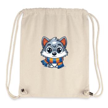 Loup d’hiver - Sac à cordon recyclé Stanley/Stella - blanc naturel - Devant