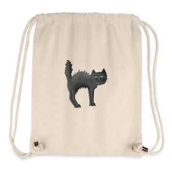 Katzen Yoga Level Buckel - Stanley/Stella recycelter Gym Bag - Naturweiß - Vorne
