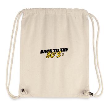 Back to the 80s- Retro Schrift mit Stern - Stanley/Stella recycelter Gym Bag - Naturweiß - Vorne