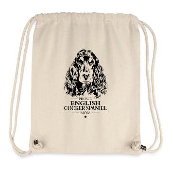Cocker anglais Épagneul Maman Chien Chien Wilsigns - Sac à cordon recyclé Stanley/Stella - blanc naturel - Devant