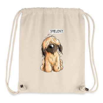 Verspielter kleiner Briard - Hund - Hunde - Gesche - Stanley/Stella recycelter Gym Bag - Naturweiß - Vorne