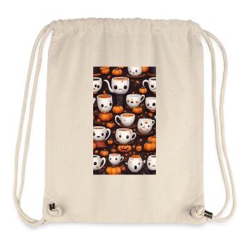 Süße und makabre Halloween-Kaffees - Stanley/Stella recycelter Gym Bag - Naturweiß - Vorne