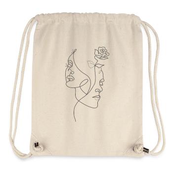 PORTRÄT von verliebten Menschen Rose eine Zeile - Stanley/Stella recycelter Gym Bag - Naturweiß - Vorne