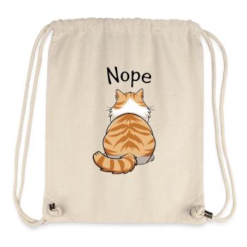 Nope: Sassy Cat - Stanley/Stella Recycled Gym Bag - natural - Front