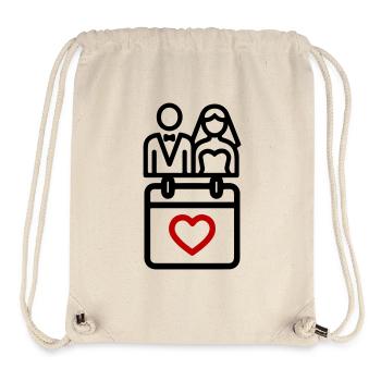 Mariage des mariés - Sac à cordon recyclé Stanley/Stella - blanc naturel - Devant