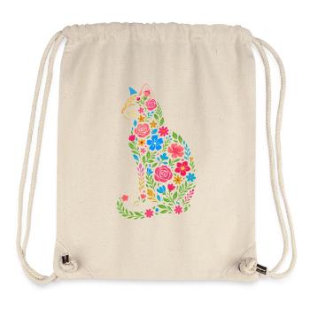 Fleurs de chat - Sac à cordon recyclé Stanley/Stella - blanc naturel - Devant
