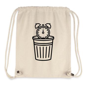 Wecker im Mülleimer Zeit - Stanley/Stella recycelter Gym Bag - Naturweiß - Vorne