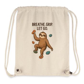 Zen Sloth: Grip Let Go Climbing - Stanley/Stella Recycled Gym Bag - natural - Front