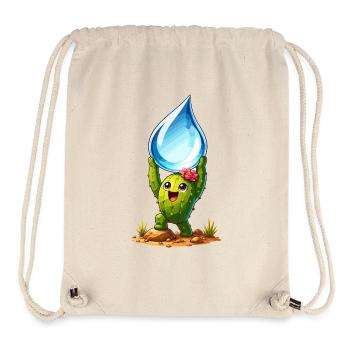 Cactus with Wasserklaer drops - Stanley/Stella Recycled Gym Bag - natural - Front