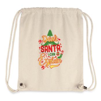 Dear Santa - Stanley/Stella Recycled Gym Bag - natural - Front