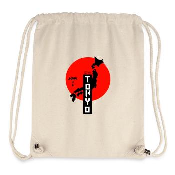Japanese City Map-Tokyo Design - Stanley/Stella Recycled Gym Bag - natural - Front