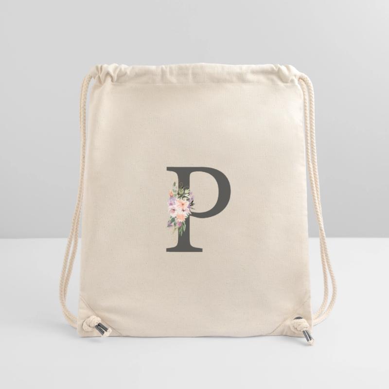 Buchstabe P, Monogramm, Blumen Stanley/Stella recycelter Gym Bag