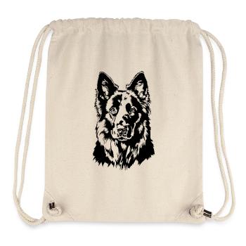 Deutscher Schwarzer Schäferhund Portrait Wilsigns - Stanley/Stella recycelter Gym Bag - Naturweiß - Vorne