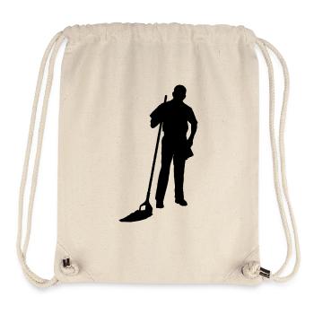 cleaning cleaning cleaning woman broom wischmop51 - Stanley/Stella Recycled Gym Bag - natural - Front