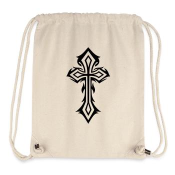 Croix, gothique, crucifix - Sac à cordon recyclé Stanley/Stella - blanc naturel - Devant