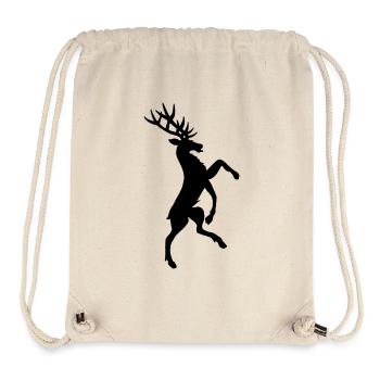 Standing Deer Heraldry shadow figure - Stanley/Stella Recycled Gym Bag - natural - Front