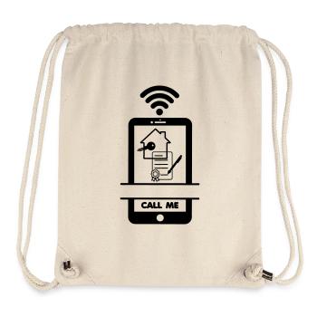 Rufen Sie mich an Telefonmakler - Stanley/Stella recycelter Gym Bag - Naturweiß - Vorne