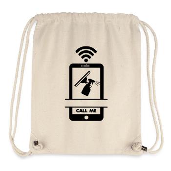 Rufen Sie mich an Telefonreiniger - Stanley/Stella recycelter Gym Bag - Naturweiß - Vorne