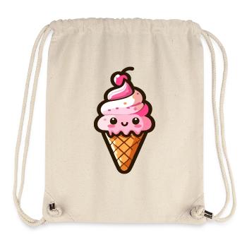 Niedliche italienische Eiswaffel - Stanley/Stella recycelter Gym Bag - Naturweiß - Vorne
