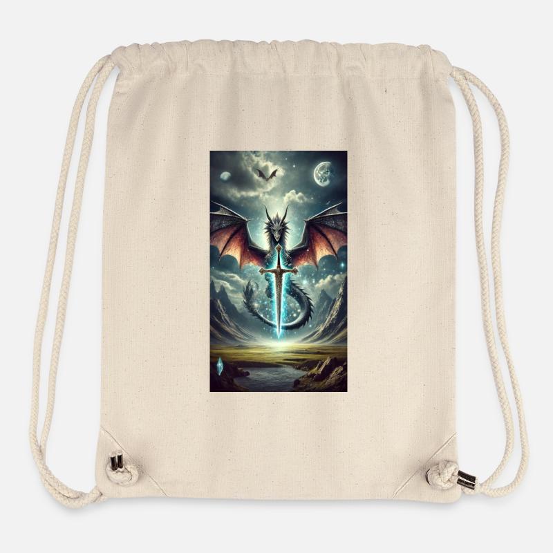 Dragon à l’épée céleste - Sac à cordon recyclé Stanley/Stella - blanc naturel