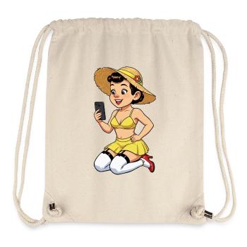 Cheerful influencer - Stanley/Stella Recycled Gym Bag - natural - Front