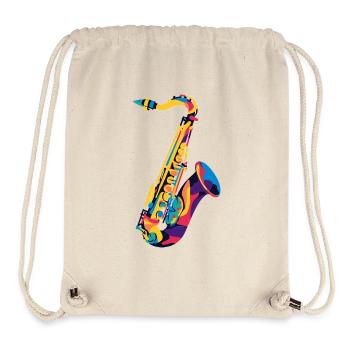 FarbSaxophon Kunstprint - Stanley/Stella recycelter Gym Bag - Naturweiß - Vorne