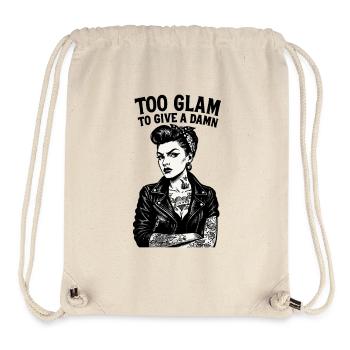Rockabella Pin-Up: Outlaw Tattoo Girl & Lederjacke - Stanley/Stella recycelter Gym Bag - Naturweiß - Vorne