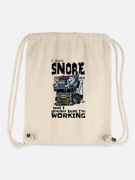 1477_i_dont_snore-M_TRUCK - Stanley/Stella Recycled Gym Bag - natural