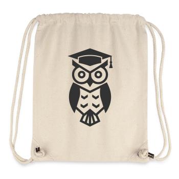 Owl Doctoral Hat Graduation School - Stanley/Stella Recycled Gym Bag - natural - Front