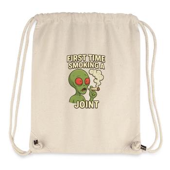 Alien First Joint Smoking - Stanley/Stella Recycled Gym Bag - natural - Front