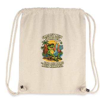 Frog on the Beach: Bong & Route 420 - Stanley/Stella Recycled Gym Bag - natural - Front