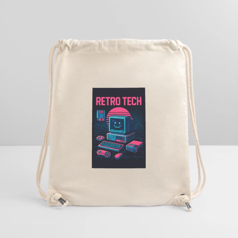 Retro Tech Computer Grafikdesigner mit Lächeln Stanley/Stella recycelter Gym Bag
