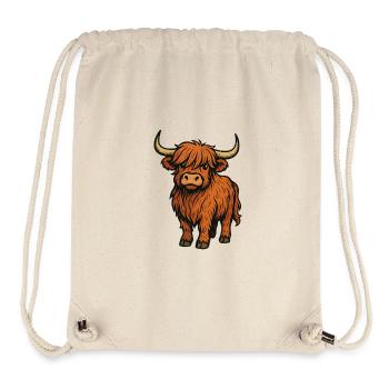 Highland Cow - Stanley/Stella Recycled Gym Bag - natural - Front