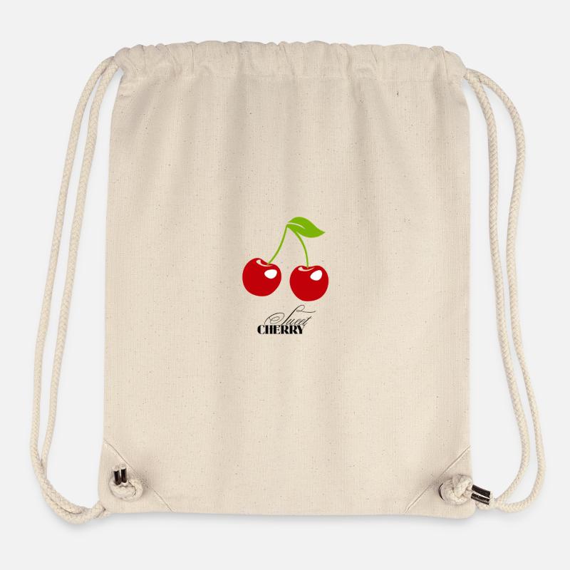 Classic Cherries Illustration - Stanley/Stella Recycled Gym Bag - natural