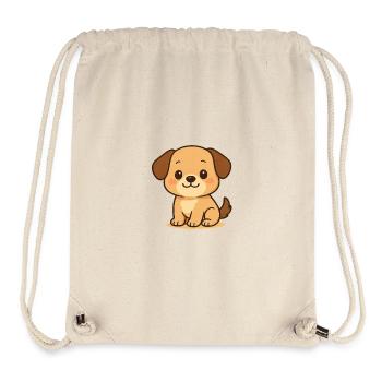 Conception de chiot mignon pour les vêtements pour enfants - Sac à cordon recyclé Stanley/Stella - blanc naturel - Devant
