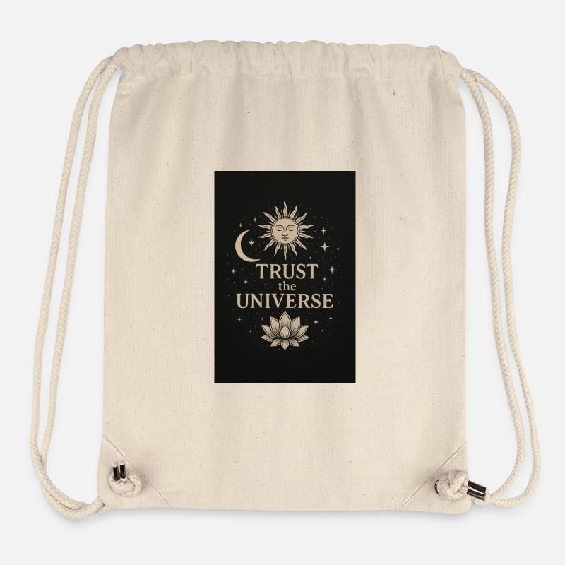 Vertrauen ins Universum mit Lotus - Stanley/Stella recycelter Gym Bag - Naturweiß