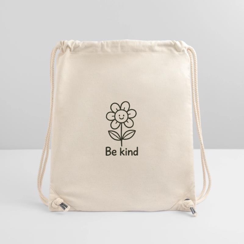 Fleur joyeuse avec message Sac à cordon recyclé Stanley/Stella