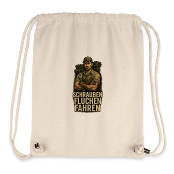 Screwing, cursing, driving - Stanley/Stella Recycled Gym Bag - natural - Front