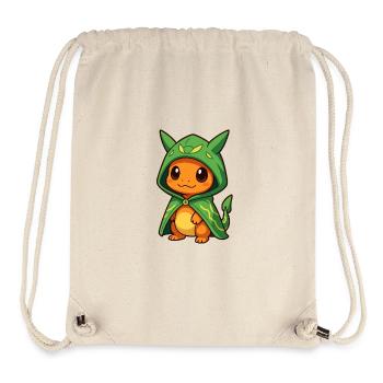 Little Dragon in Wizard's Cloak - Stanley/Stella Recycled Gym Bag - natural - Front