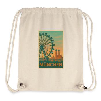 Historischer Münchner Riesenrad-Silhouette - Stanley/Stella recycelter Gym Bag - Naturweiß - Vorne