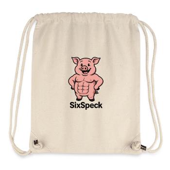 Humour Ventre Musculaire Cochon - Sac à cordon recyclé Stanley/Stella - blanc naturel - Devant