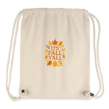 Herbstliches Blätter-Design mit Kürbis - Stanley/Stella recycelter Gym Bag - Naturweiß - Vorne