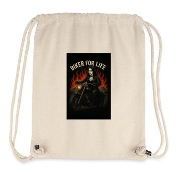 Goth Biker Girl - Stanley/Stella Recycled Gym Bag - natural - Front