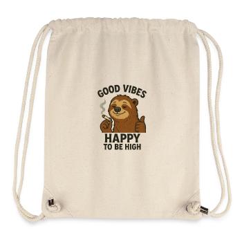 Chilliger Bär Cartoon Design - Stanley/Stella recycelter Gym Bag - Naturweiß - Vorne
