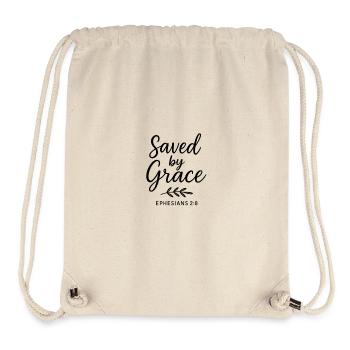 Saved by Grace Ephesian Scripture - Stanley/Stella Recycled Gym Bag - natural - Front